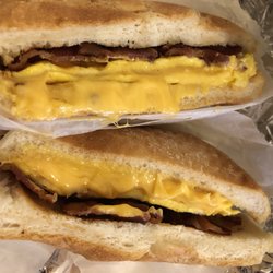 Corner Deli - Bacon egg and cheese on a roll