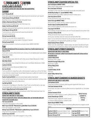 Menu photo 4 Strickland’s Seafood Restaurant Paducah, KY