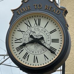 Bunch of Grapes Bookstore - The best clock on the island
