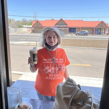 The Human Bean - Diana with her Blended,white chocolate & peppermint - Coffee & Tea Near Me - Phoenix, Arizona