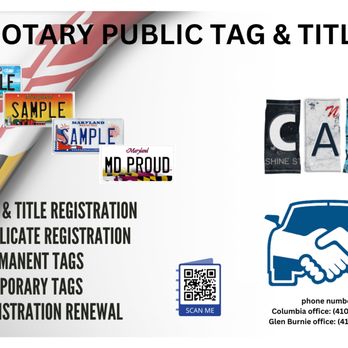 NOTARY PUBLIC TAG AND TITLE &amp; OTHER SERVICES - Updated January 