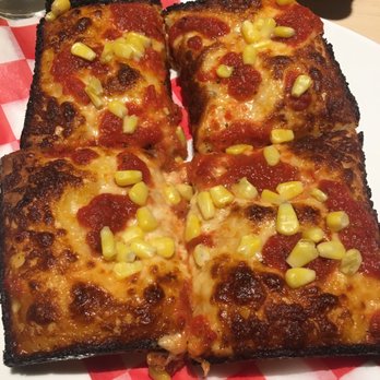 Tonari - Cheese and Corn Pizza - dense and heavy. Not my favorite. - Japanese Near Me - Washington, DC, District of Columbia
