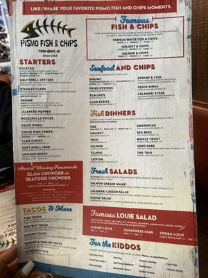 Menu photo 7 Pismo Fish & Chips Pismo Beach, CA