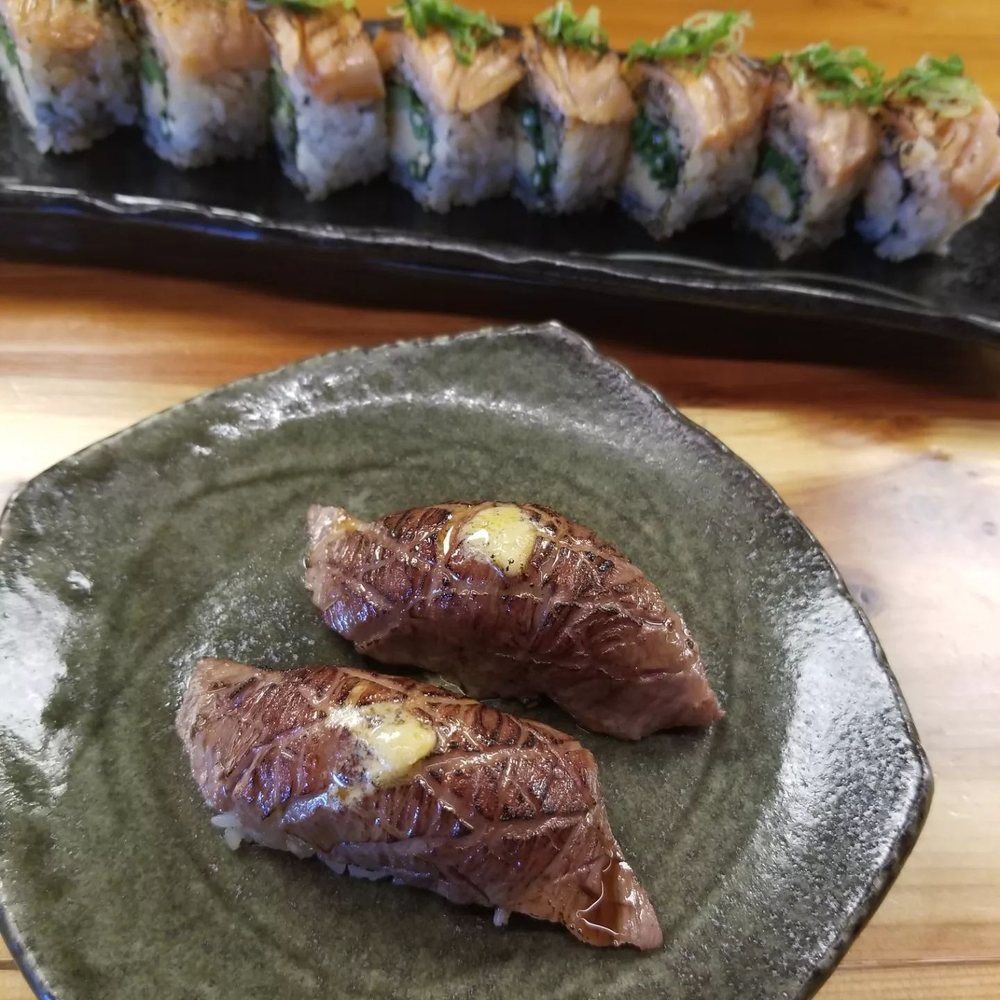 Koji - Aburi Waygu Nigiri, the beef shines. - Sushi Bars Near Me - Omaha, Nebraska