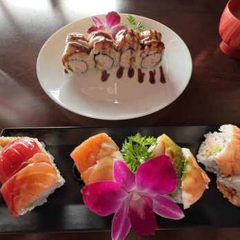 Sushi Yoko - Rainbow Spider Roll and Baked Salmon roll. - Japanese Near Me - Gardena, California Sushi Yoko - Rainbow Spider Roll and Baked Salmon roll. - Japanese Near Me - Gardena, California