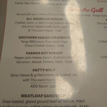 Farmer Boy - Menu showing Farmer Boy Burger - Breakfast & Brunch Near Me - Santa Barbara, California