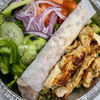 The Greek Place - Chicken Souvlaki Platter - Greek Near Me - Garden City Park, New York