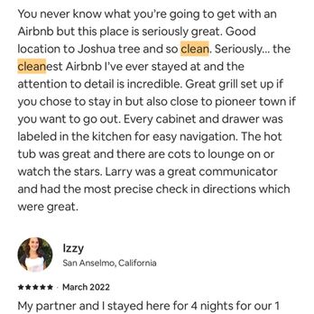Genesis Cleaning Service - Out of 200+ reviews, more than 50% guests specifically mentioned cleanliness in their review. Here are some screenshots of my reviews. - Home Cleaning Near Me Genesis Cleaning Service - Out of 200+ reviews, more than 50% guests specifically mentioned cleanliness in their review. Here are some screenshots of my reviews. - Home Cleaning Near Me