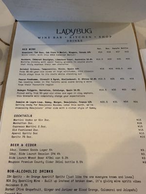 Menu photo 1 Ladybug Wine Bar Toronto, ON