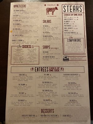 Menu photo 2 Marble The Steakhouse Kokomo, IN
