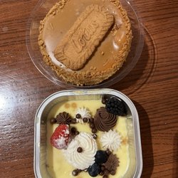 Baker’s Inn - Creme brûlée and Biscoff Cheesecake.