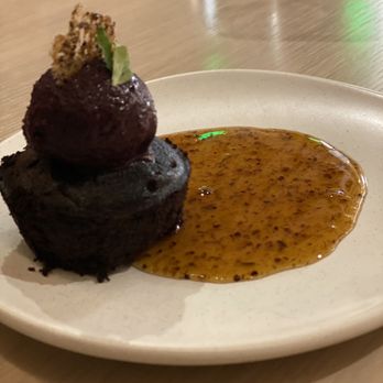 Owamni - The waiter described this as a chocolate lava crunch cake - New American Near Me - Minneapolis, Minnesota