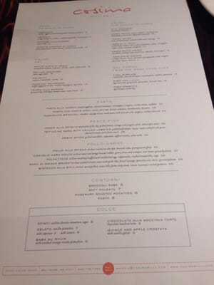 Menu photo 7 Cosima Baltimore, MD