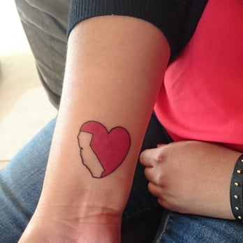 Concrete Jungle Tattoo - Heart with california state inside. - Tattoo Near Me - San Diego, California Concrete Jungle Tattoo - Heart with california state inside. - Tattoo Near Me - San Diego, California