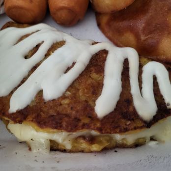 Latin Fork Arepas Bistro - Mini cachapa from Combo # 1 - Venezuelan Near Me - Kissimmee, Florida Latin Fork Arepas Bistro - Mini cachapa from Combo # 1 - Venezuelan Near Me - Kissimmee, Florida