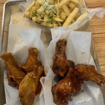 Fire Wings - Mango habanero, bbq and garlic fries - Chicken Wings Near Me - Stockton, California Fire Wings - Mango habanero, bbq and garlic fries - Chicken Wings Near Me - Stockton, California
