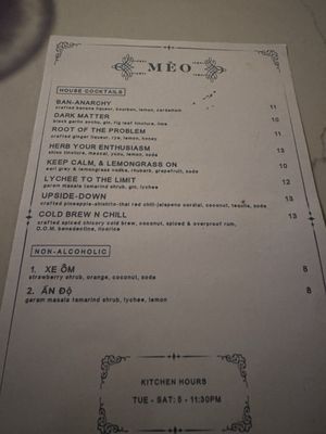 Menu photo 2 Meo Bar Houston, TX