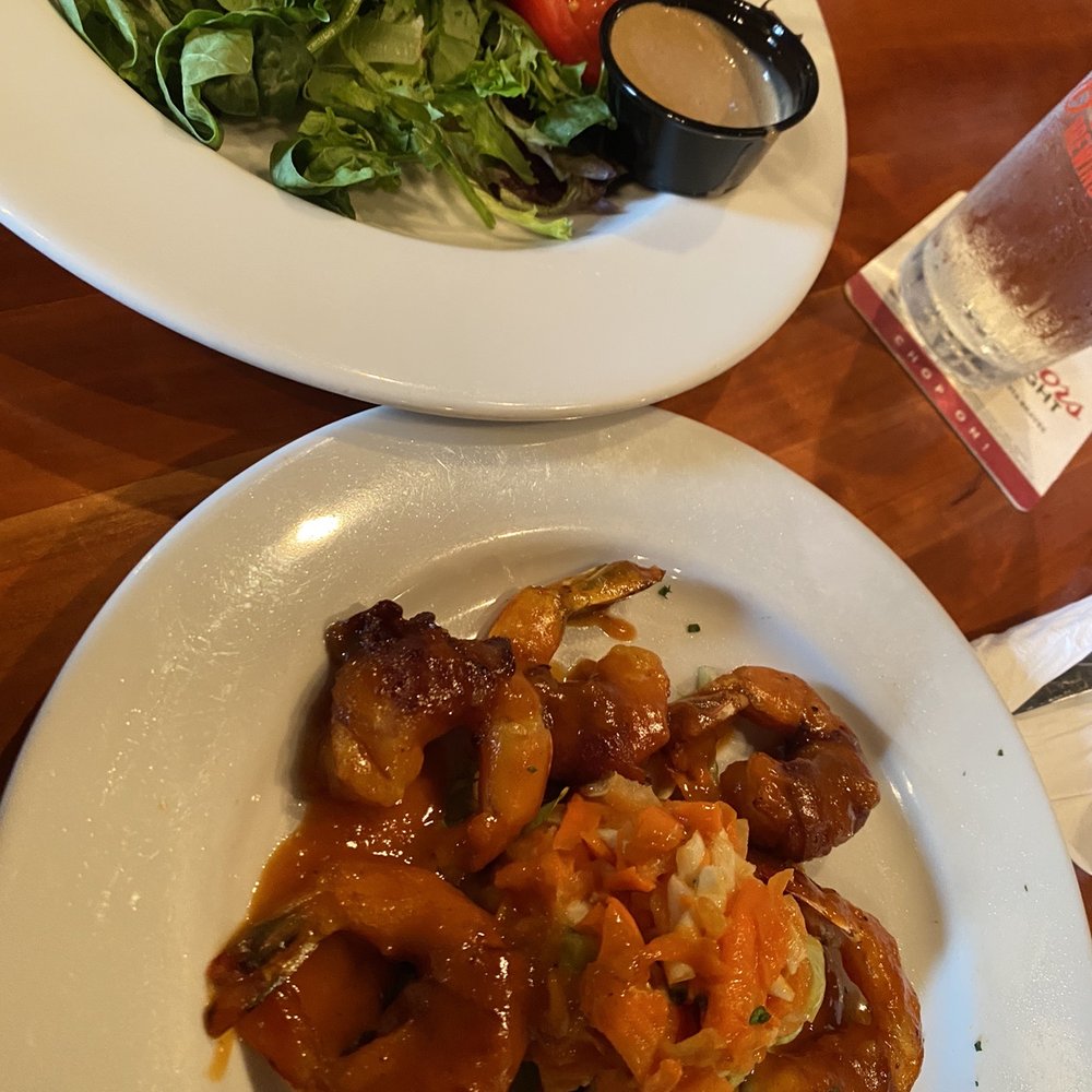 Boars Head Grill - Side salad and Barbecued Shrimp - Seafood Near Me - Savannah, Georgia Boars Head Grill - Side salad and Barbecued Shrimp - Seafood Near Me - Savannah, Georgia
