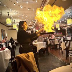 Basils Greek Dining - Opa! Flaming Saganaki