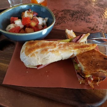 Vault Brewing - Cuban with caprese salad. - Breweries Near Me - Yardley, Pennsylvania