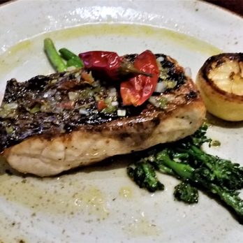 Portico by Fabio Viviani - Striped Sea Bass w/ broccolini. - Italian Near Me - Waterloo, New York Portico by Fabio Viviani - Striped Sea Bass w/ broccolini. - Italian Near Me - Waterloo, New York