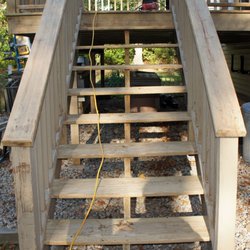 Top Coat Painters - Deck Restoration In Ledyard, CT Coating stripped, deck cleaned and lightened