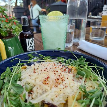 Batson River Brewing & Distilling - Kennebunk - Mushroom Carbonara & Beach Day Cocktail,  Guava IPA was amazing too! - Breweries Near Me - Kennebunk, Maine