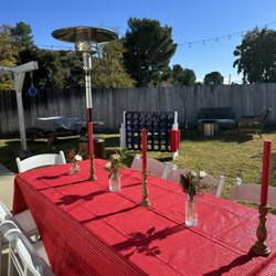 Heaters and fun yard games!