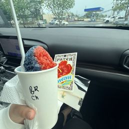 Shaved ice- Cherry & Blue Raspberry
