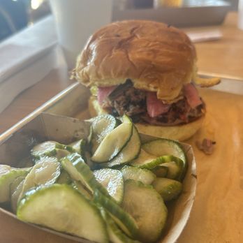 Smokehouse at Steve’s - Brisket & Pickles with Side - Barbeque Near Me - Graham, North Carolina Smokehouse at Steve’s - Brisket & Pickles with Side - Barbeque Near Me - Graham, North Carolina