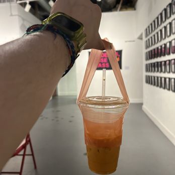 PadThai Bistro - Cute drink holder! - Thai Near Me - Glendale, California