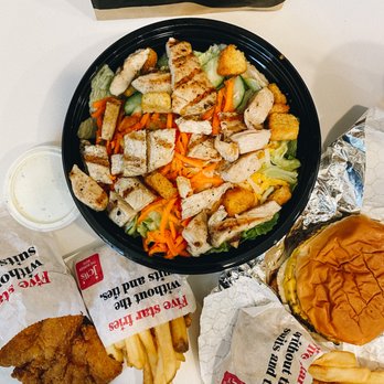 JCW's - a chicken sandwich, fries, and salad - Burgers Near Me - South Jordan, Utah