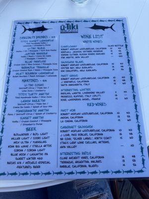 Menu photo 8 U-Tiki Beach Jupiter, FL
