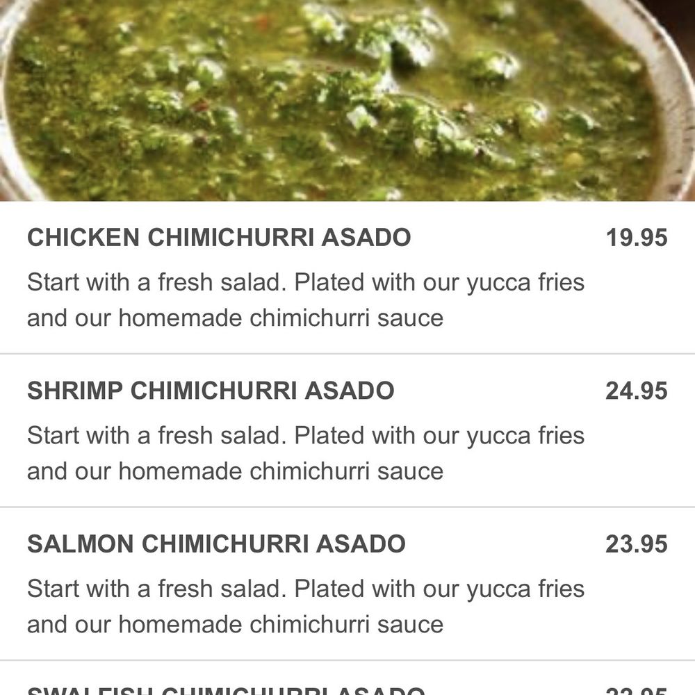Mexico Grill - This is the pic ON THEIR SITE of chimichurri - Mexican Near Me - Watchung, New Jersey