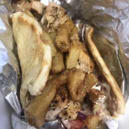 Chicken Souvlaki on a Pita