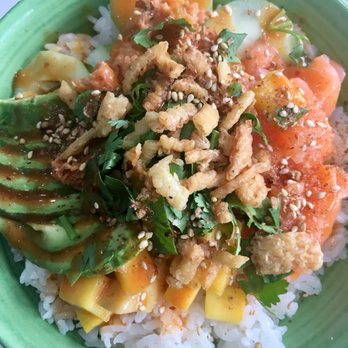 YoFresh Yogurt Cafe - Salmon poké bowl - Desserts Near Me - Ridgewood, New York