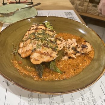 Vine And Olive - Wood grilled salmon - Italian Near Me - Titusville, Florida Vine And Olive - Wood grilled salmon - Italian Near Me - Titusville, Florida