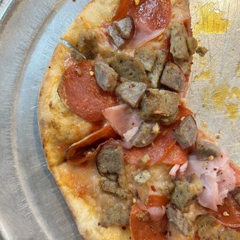 Ray's New York Pizza - Meat lovers with vegan cheese - Pizza Near Me - Atlanta, Georgia Ray's New York Pizza - Meat lovers with vegan cheese - Pizza Near Me - Atlanta, Georgia