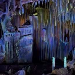 Glowing cave in calico mine ride Glowing cave in calico mine ride