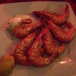 Meson Madrid - Riesengarnelen mit Ajoli