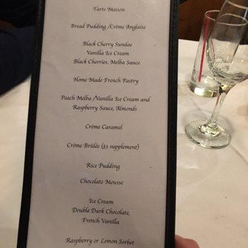 Le Rivage - Pre fixe dessert menu October 2016 - French Near Me - New York, New York Le Rivage - Pre fixe dessert menu October 2016 - French Near Me - New York, New York
