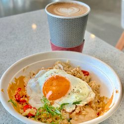 Lamill - Anaheim - chicken adobo fried rice w/a mocha latte