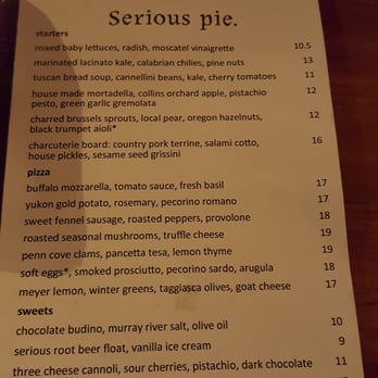 Serious Pie Downtown - Menu - Pizza Near Me - Seattle, Washington Serious Pie Downtown - Menu - Pizza Near Me - Seattle, Washington