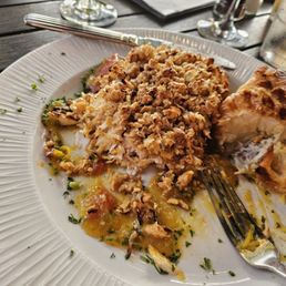 Coconut cashew crusted mahi