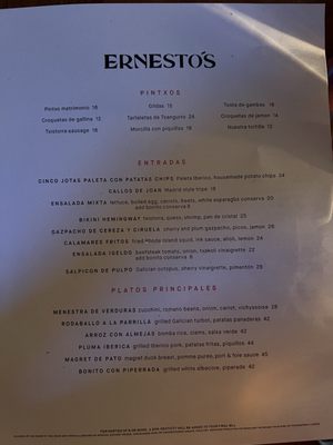 Menu photo 2 Ernesto’s New York, NY Menu photo 2 Ernesto’s New York, NY