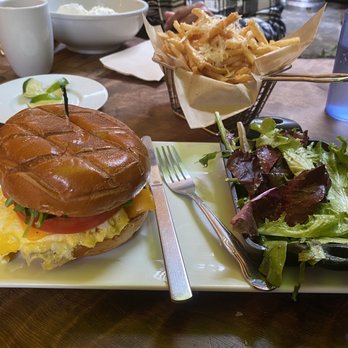 Sloopy's Beach Cafe - Can't stay away! Bistro Breakfast Sandwhich and Garlic Truffle Fries - American Near Me - Manhattan Beach, California Sloopy's Beach Cafe - Can't stay away! Bistro Breakfast Sandwhich and Garlic Truffle Fries - American Near Me - Manhattan Beach, California
