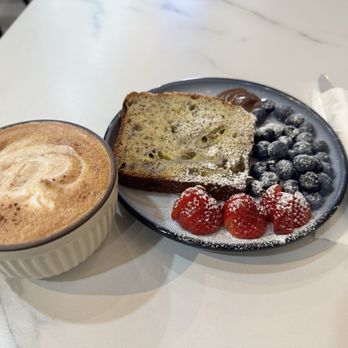 Amadeus Coffee - Cappuccino Banana Bread Slice - Coffee & Tea Near Me - Long Island City, New York Amadeus Coffee - Cappuccino Banana Bread Slice - Coffee & Tea Near Me - Long Island City, New York