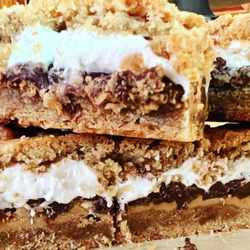 Mom’s Cookie Bar - S'mores Stuffed Chocolate Chip Cookie Bar