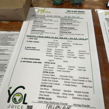 YOL Juice Market - Menu - Juice Bars & Smoothies Near Me - Decatur, Georgia YOL Juice Market - Menu - Juice Bars & Smoothies Near Me - Decatur, Georgia