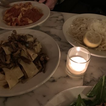 Gersi - Mushroom pasta (left), bolognese (back left), lemon pasta (right) - Italian Near Me - Richmond, Virginia